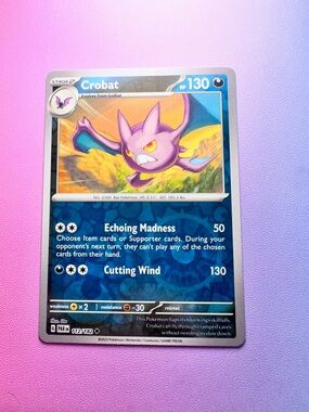 crobat [reverse holo] - 112/182 (uncommon) — pokemon: paradox rift